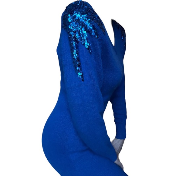 Vintage Sequin Sweater Dress - Picture 2 of 5